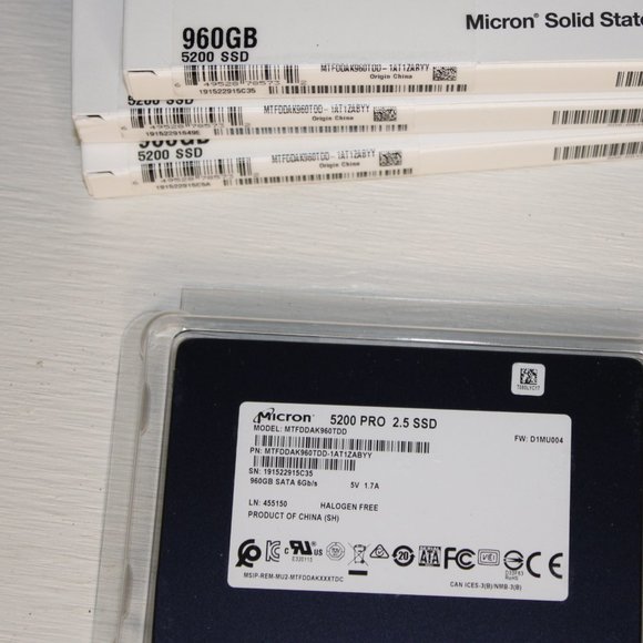 Micron 5200 PRO 960 GB Internal Solid State Drive - I have three - Picture 3 of 4